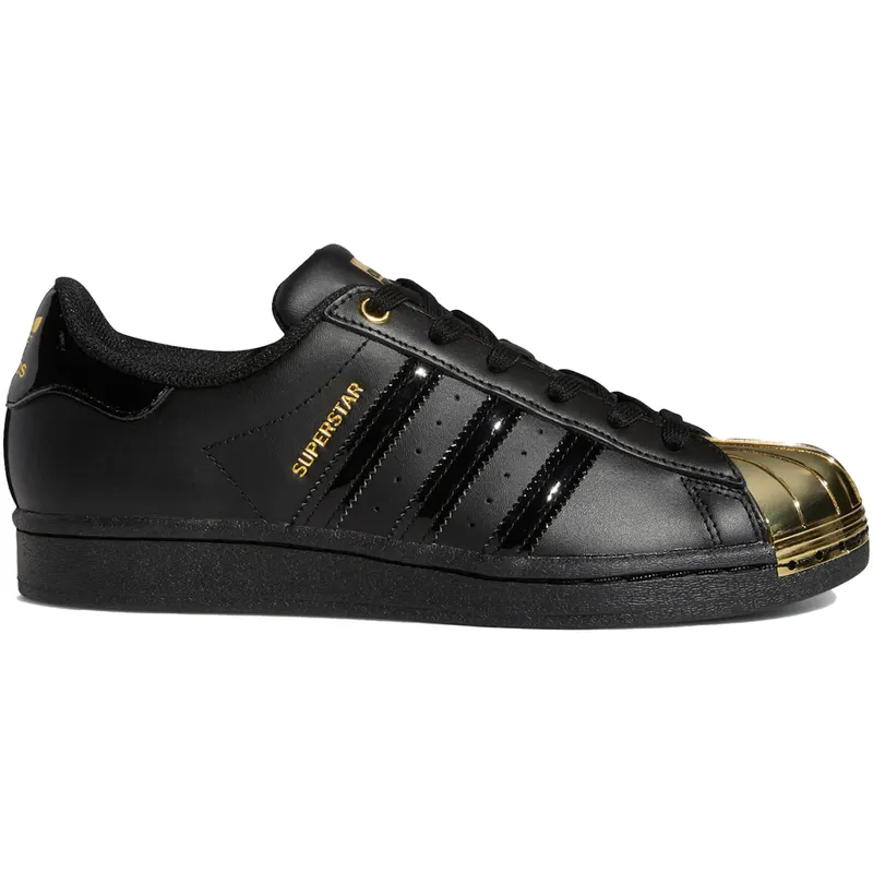 adidas Superstar Metal Toe Black Gold Metallic (Women’s) (FV3305)