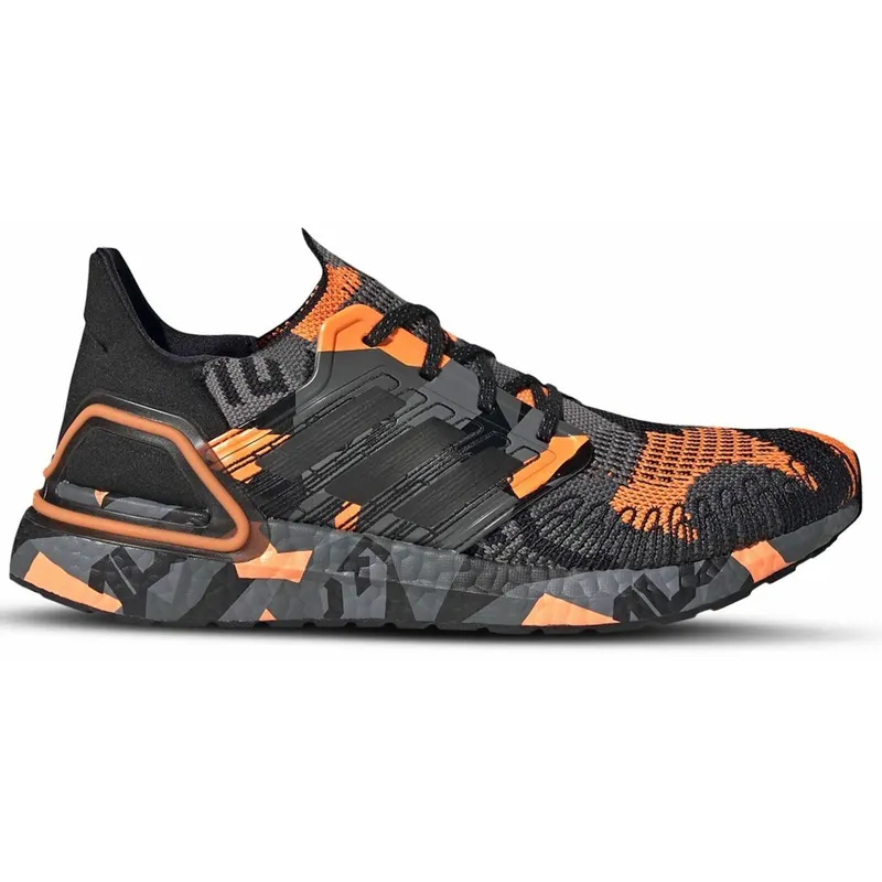 adidas Ultra Boost 20 Geometric Pack Black Signal Orange (FV8330)