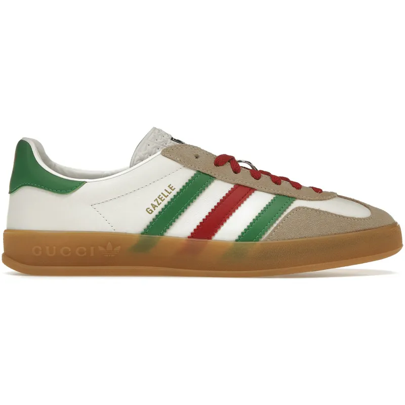 adidas x Gucci Gazelle White Green Red (726487 AAA43 9547)