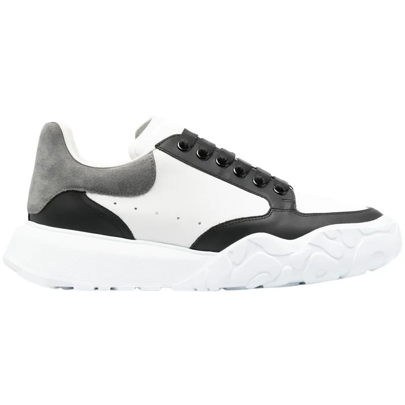 Alexander McQueen Court Trainers White Black Grey (705117 WICD8 9882)