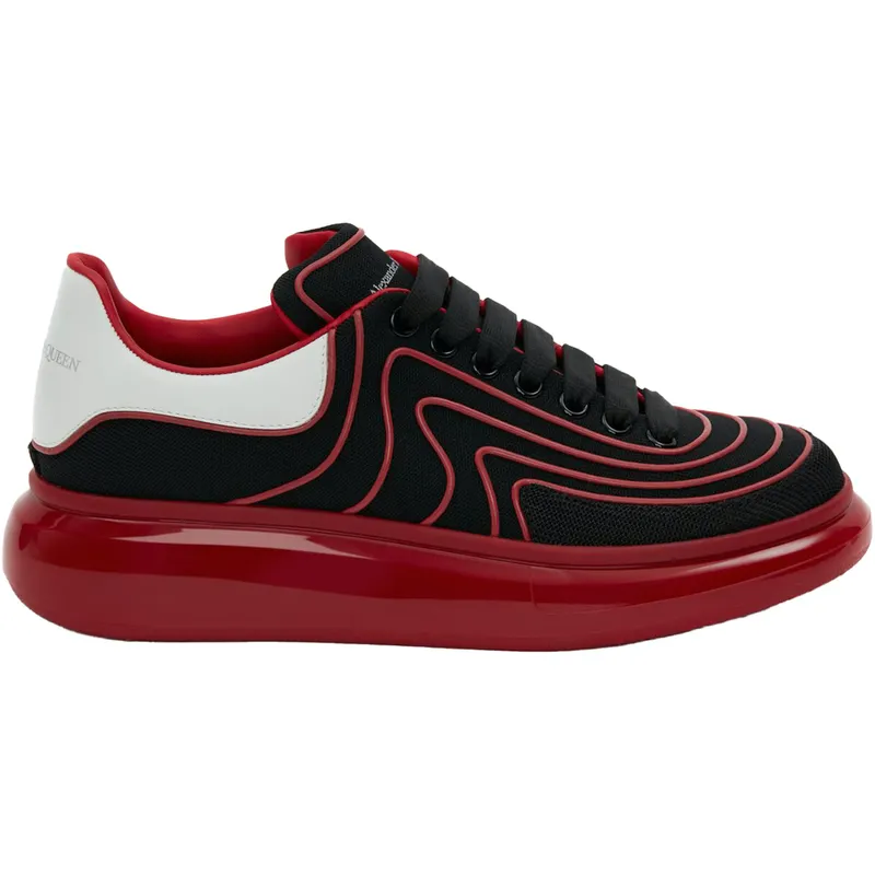 Alexander McQueen Oversized Black Red Waves (712531W4U821550)