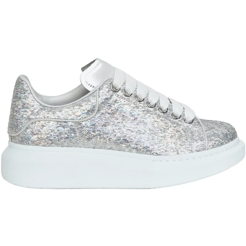 Alexander McQueen Oversized Silver Holographics Glitter (Women’s) (742664W4W718699)