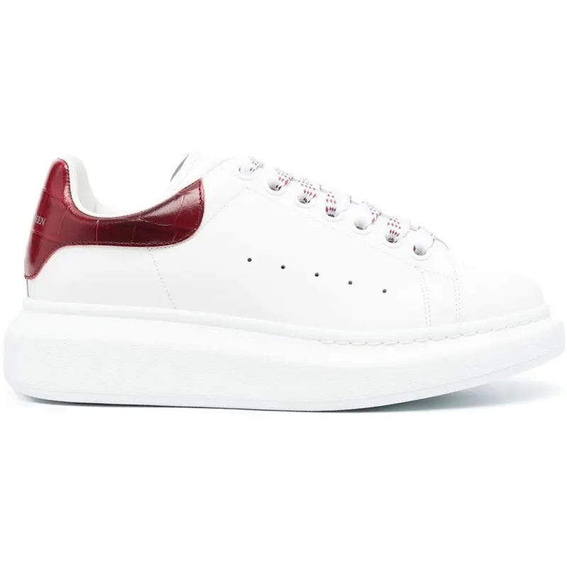 Alexander McQueen Oversized White Blood Red Croc (Women’s) (718233 WICG6 9088)