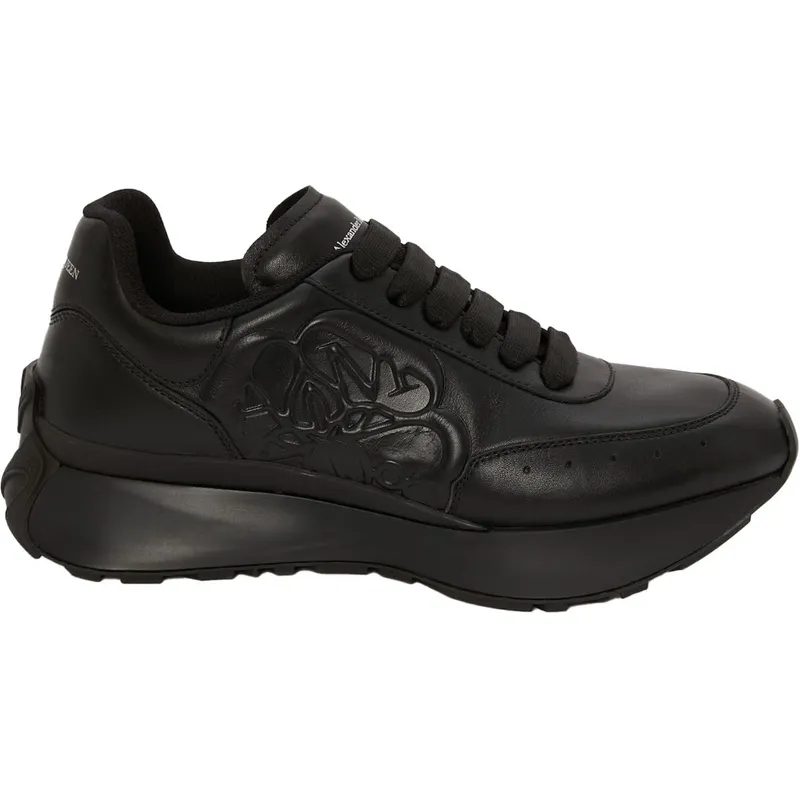 Alexander McQueen Sprint Runner Black Sealed Logo (688548 WIC94 1000)