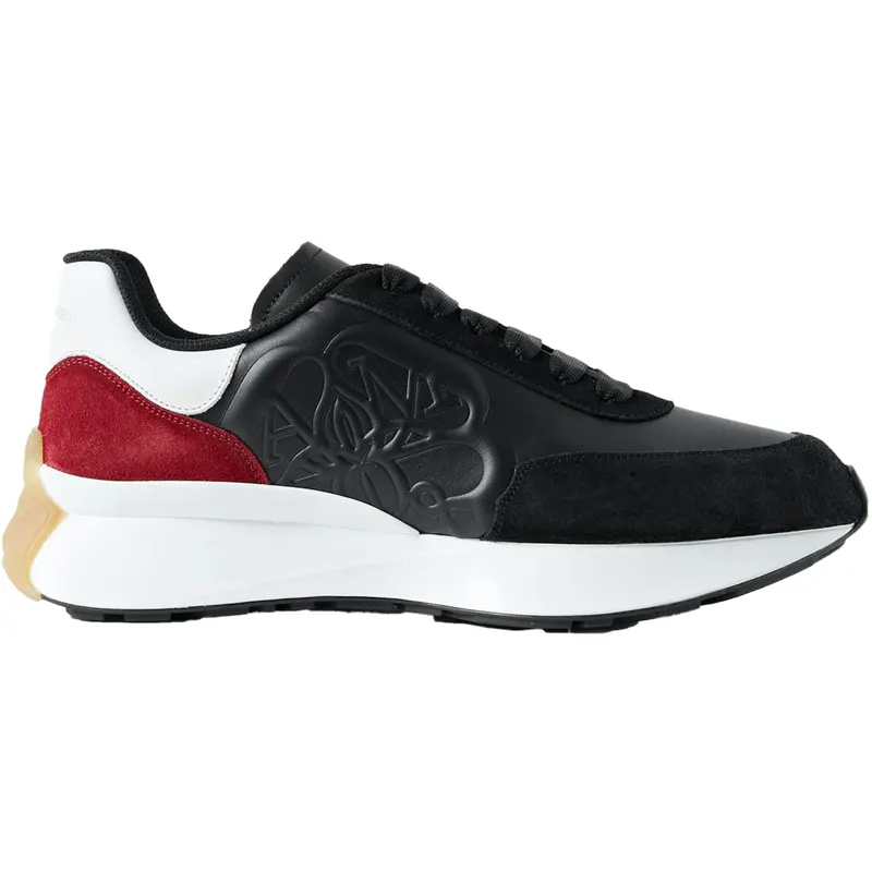 Alexander McQueen Sprint Runner Black White Red (688548WIDN41697)