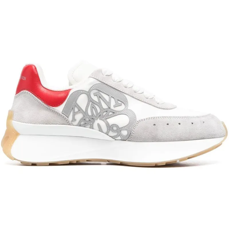Alexander McQueen Sprint Runner Grey Red (Women’s) (687996 W4UI6 8957)