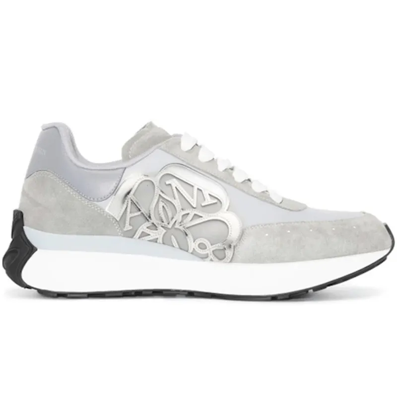 Alexander McQueen Sprint Runner Grey Silver White (705071w4qz5)