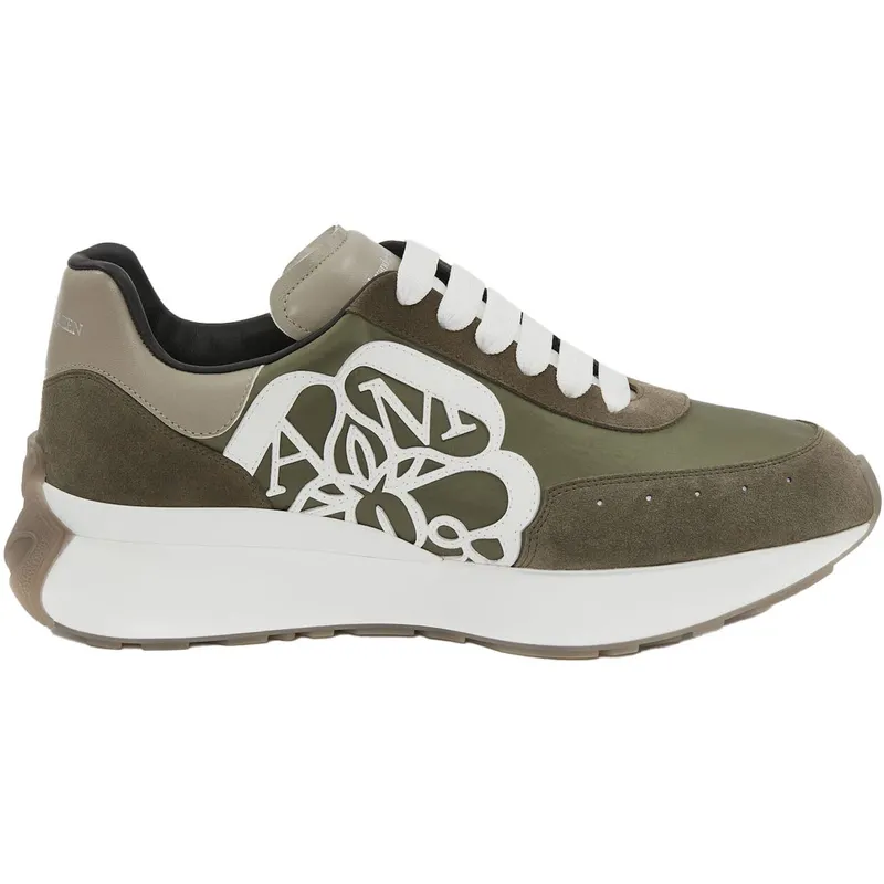Alexander McQueen Sprint Runner Khaki (705074 W4UI8 3398)