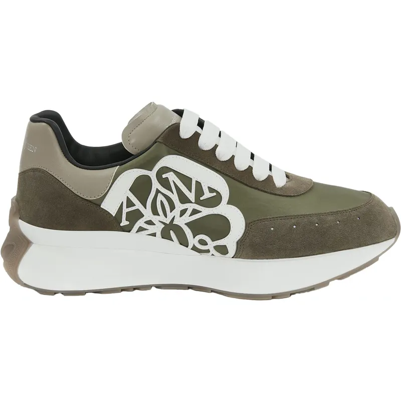 Alexander McQueen Sprint Runner Khaki White (705074W4UI83398)