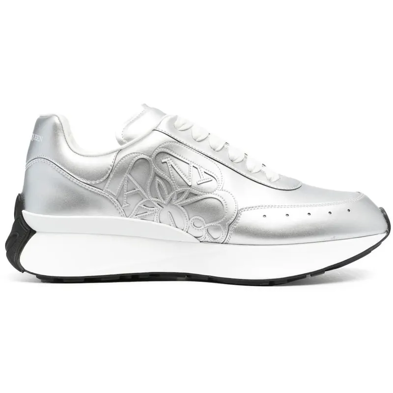 Alexander McQueen Sprint Runner Silver (Women’s) (711104 W4SL4 8462 / 710513 W4SL4 8462)