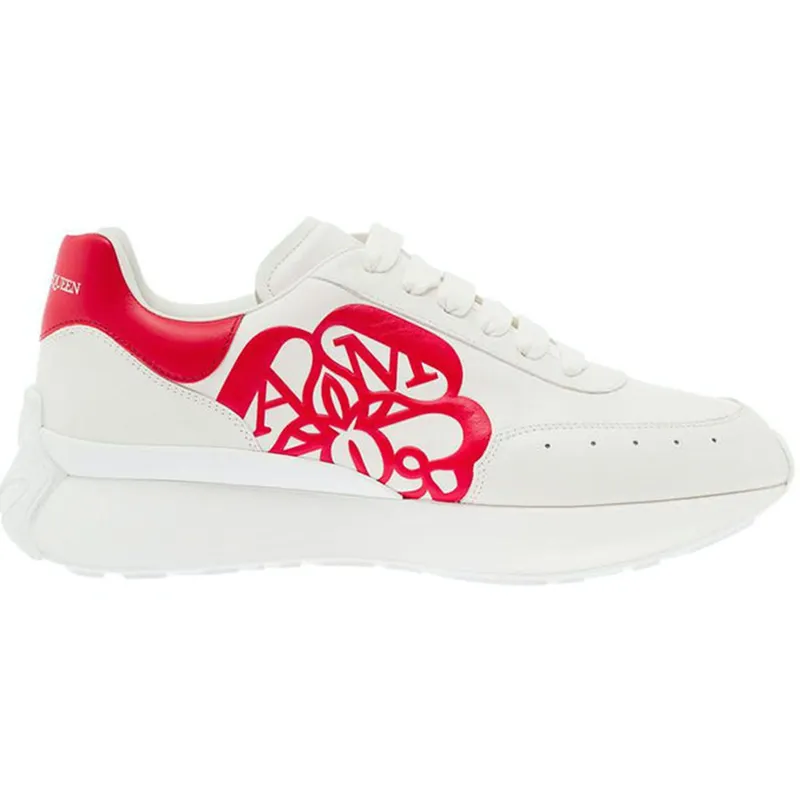 Alexander McQueen Sprint Runner White Red (727377WIC9E9174)