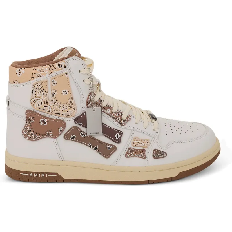 AMIRI Skel Top Hi Bandana Brown White (MFS032 126)