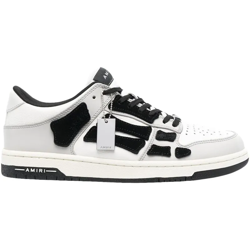 AMIRI Skel Top Low White Light Grey Black (AW22MFS003-030 / 191846394542)