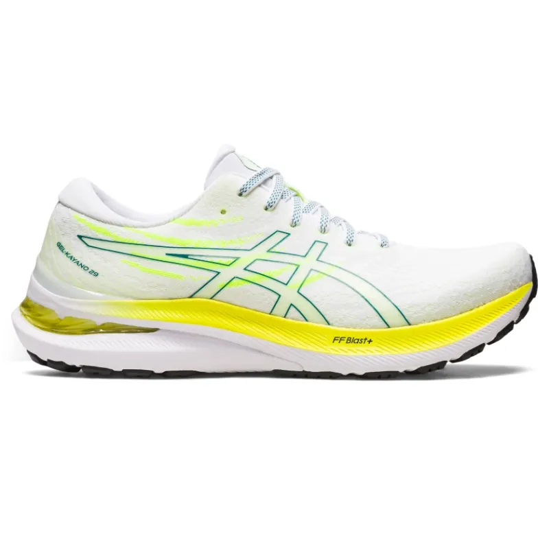 ASICS Gel-Kayano 29 White Velvet Pine Safety Yellow (1011B440-100)