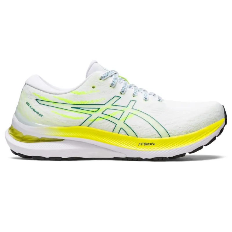 ASICS Gel-Kayano 29 White Velvet Pine Safety Yellow (Women’s) (1012B272-100)