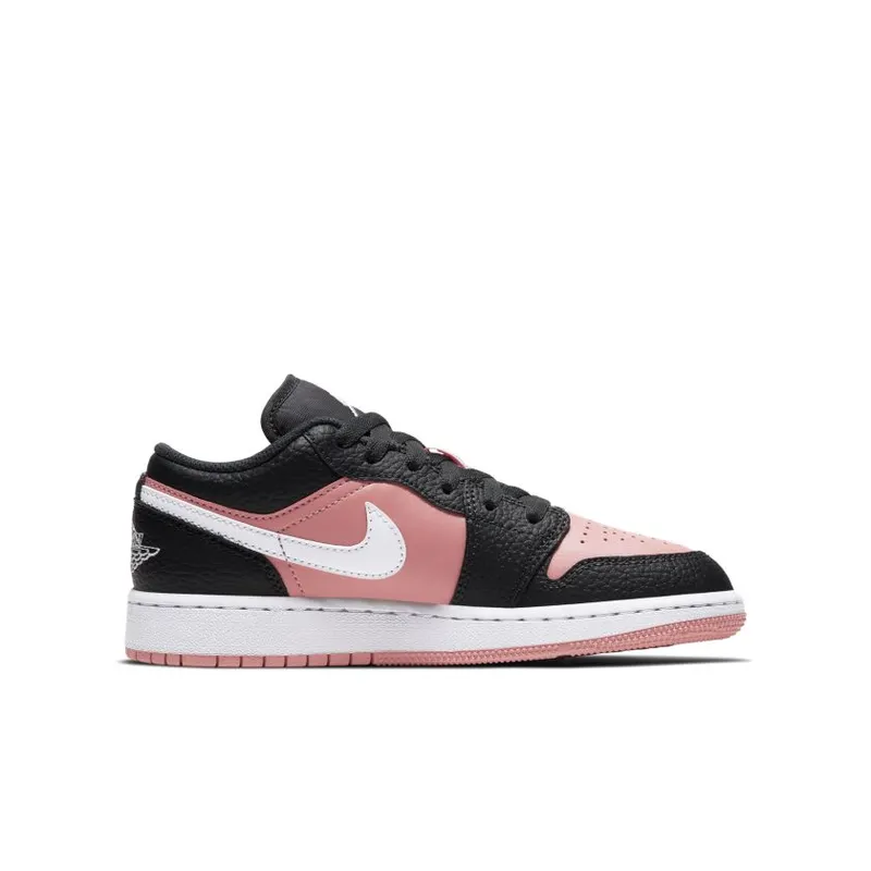 Jordan 1 Low Black Pink Quartz (GS) (554723-016)