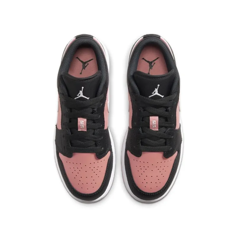 Jordan 1 Low Black Pink Quartz (GS) (554723-016)