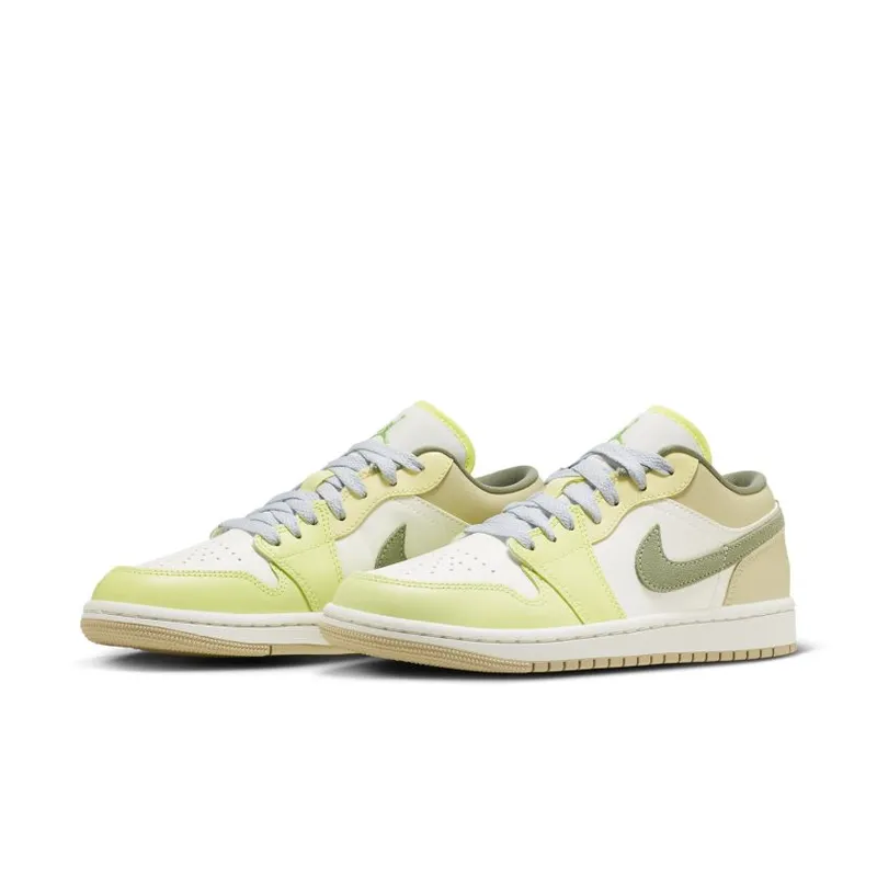 Jordan 1 Low Sail White Oil Green (Women’s) (FD9906-131)