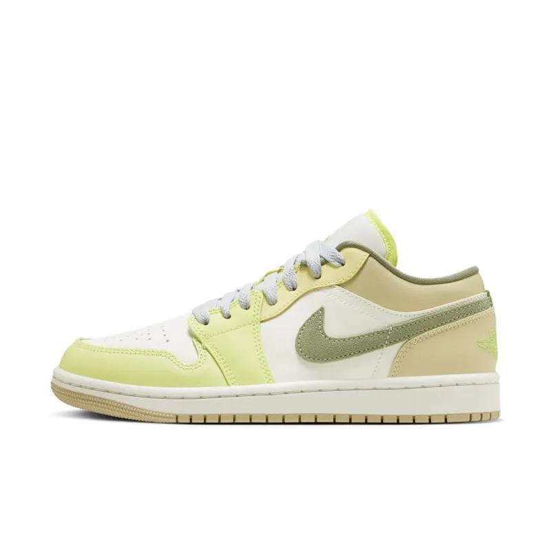 Jordan 1 Low Sail White Oil Green (Women’s) (FD9906-131)