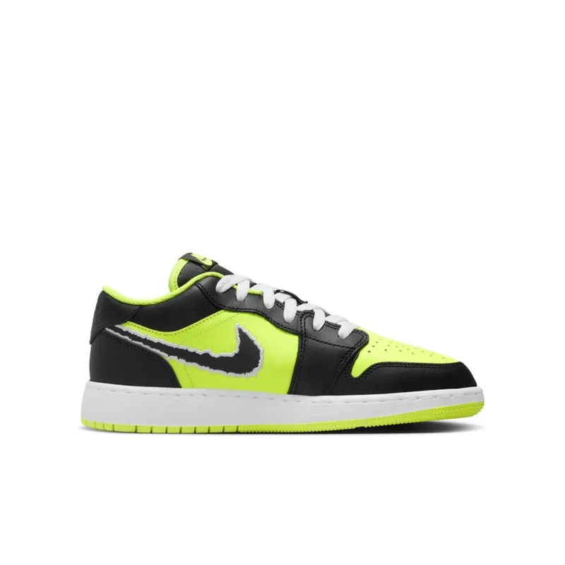 Jordan 1 Low SE Black Cat Volt (GS) (DX6666-701)