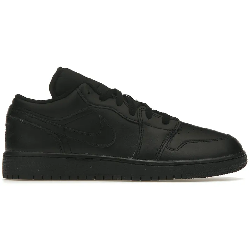 Jordan 1 Low Triple Black (2022) (GS) (553560-093)