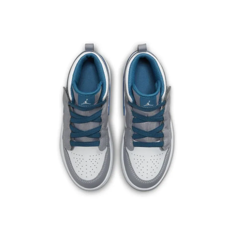 Jordan 1 Mid Alt Cement Grey True Blue (PS) (AR6351-014)