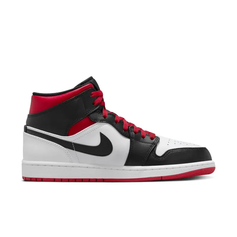 Jordan 1 Mid Black Toe White Gym Red (DQ8426-106)