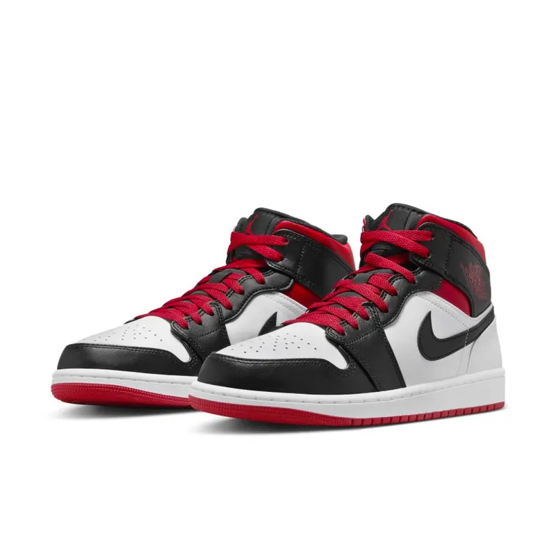 Jordan 1 Mid Black Toe White Gym Red (DQ8426-106)