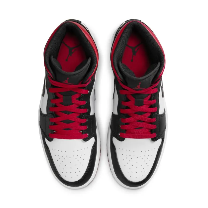 Jordan 1 Mid Black Toe White Gym Red (DQ8426-106)