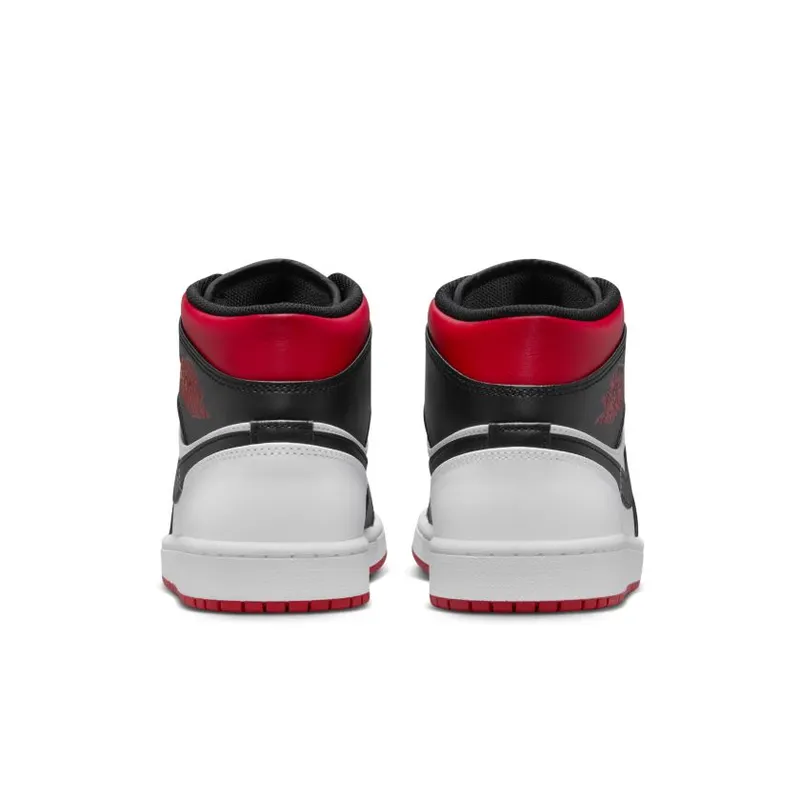 Jordan 1 Mid Black Toe White Gym Red (DQ8426-106)