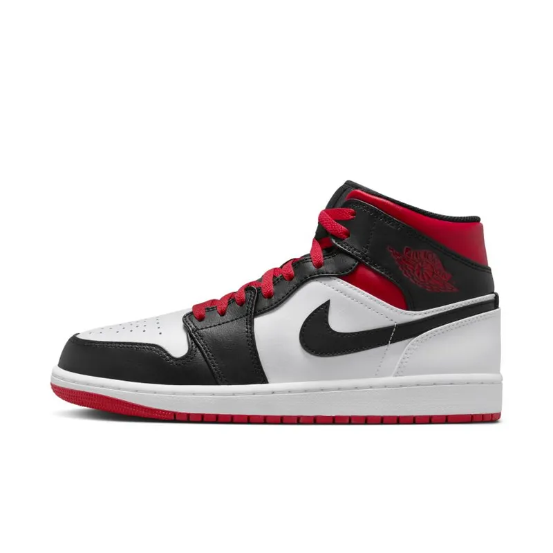 Jordan 1 Mid Black Toe White Gym Red (DQ8426-106)