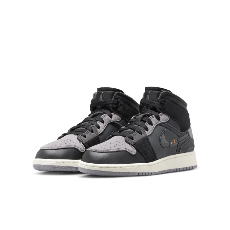 Jordan 1 Mid Craft Inside Out Black (GS) (DV0438-001)