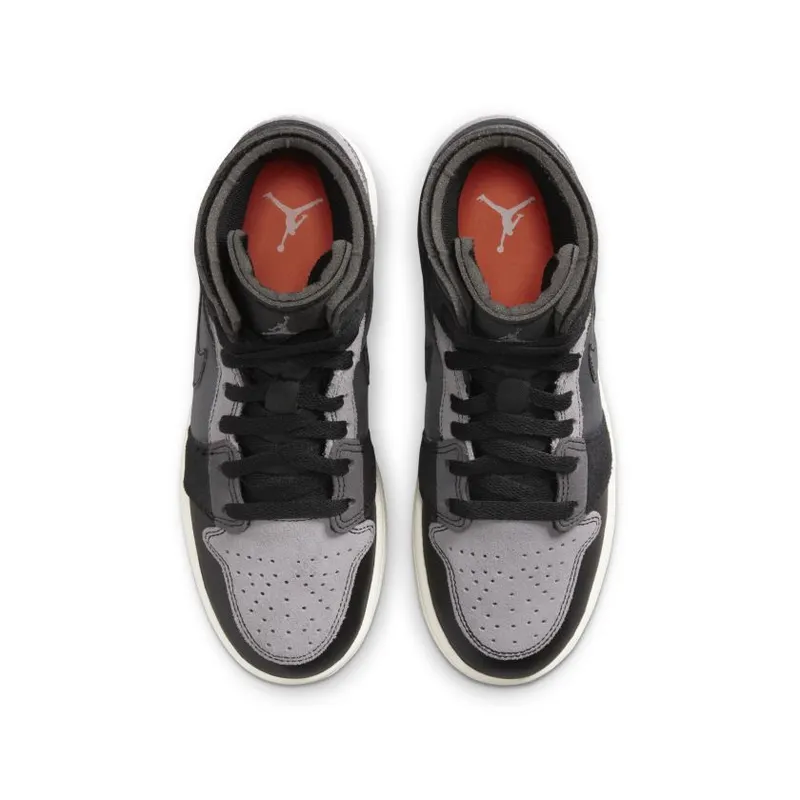 Jordan 1 Mid Craft Inside Out Black (GS) (DV0438-001)