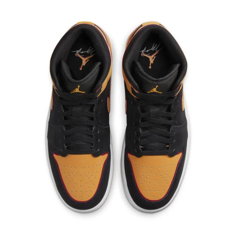 Jordan 1 Mid Fat Tongue Black Orange (FJ4923-008)