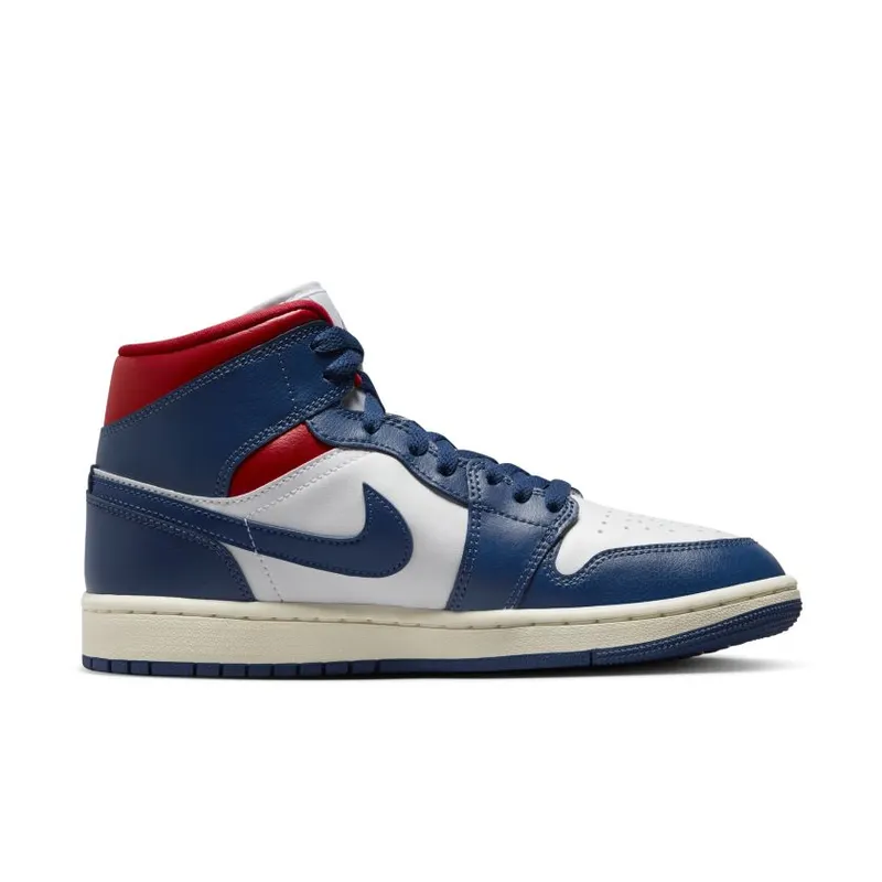Jordan 1 Mid French Blue Gym Red (Women’s) (BQ6472-146)