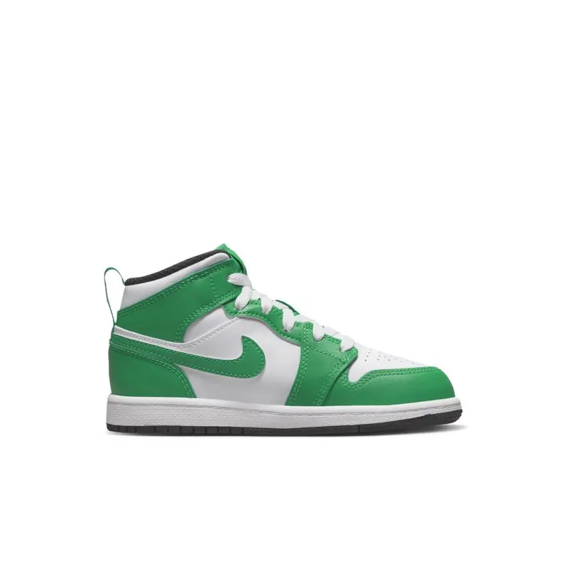 Jordan 1 Mid Lucky Green (PS) (DQ8424-301)