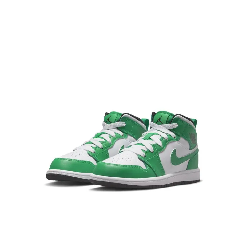 Jordan 1 Mid Lucky Green (PS) (DQ8424-301)