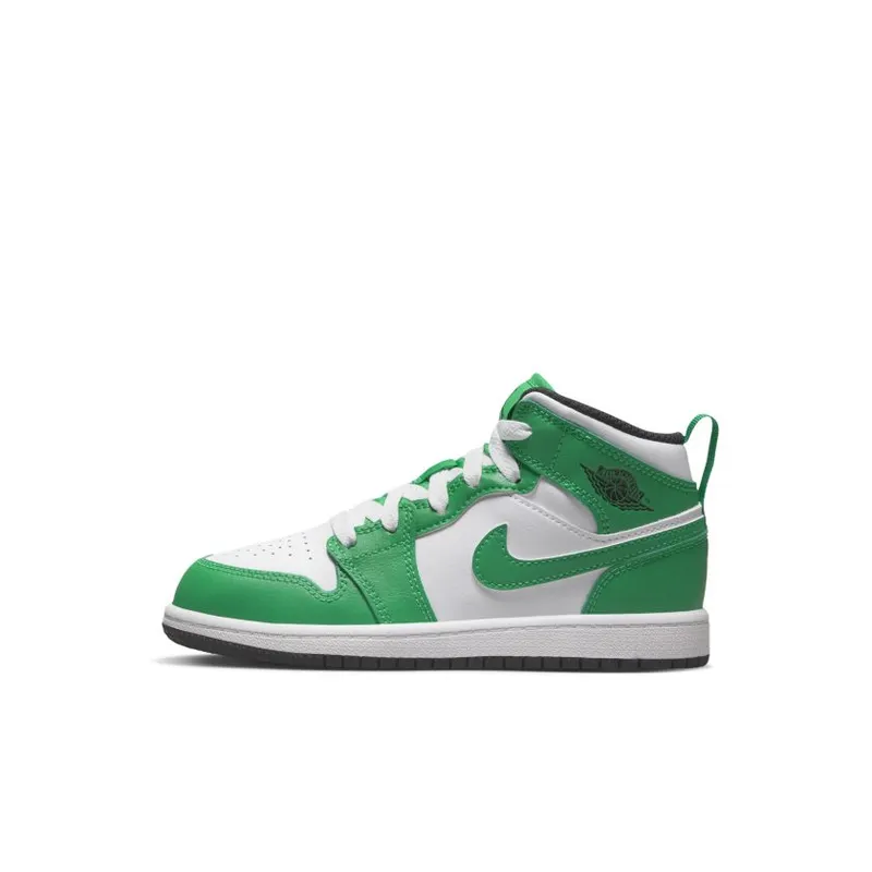 Jordan 1 Mid Lucky Green (PS) (DQ8424-301)