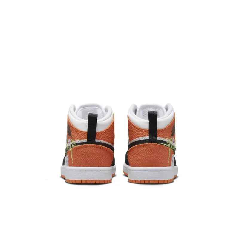 Jordan 1 Mid SE Basketball Blossom (PS) (DQ8393-100)