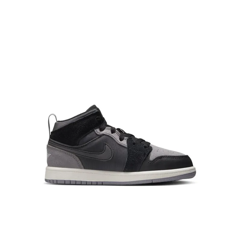 Jordan 1 Mid SE Craft Inside Out Black (PS) (DV0436-001)