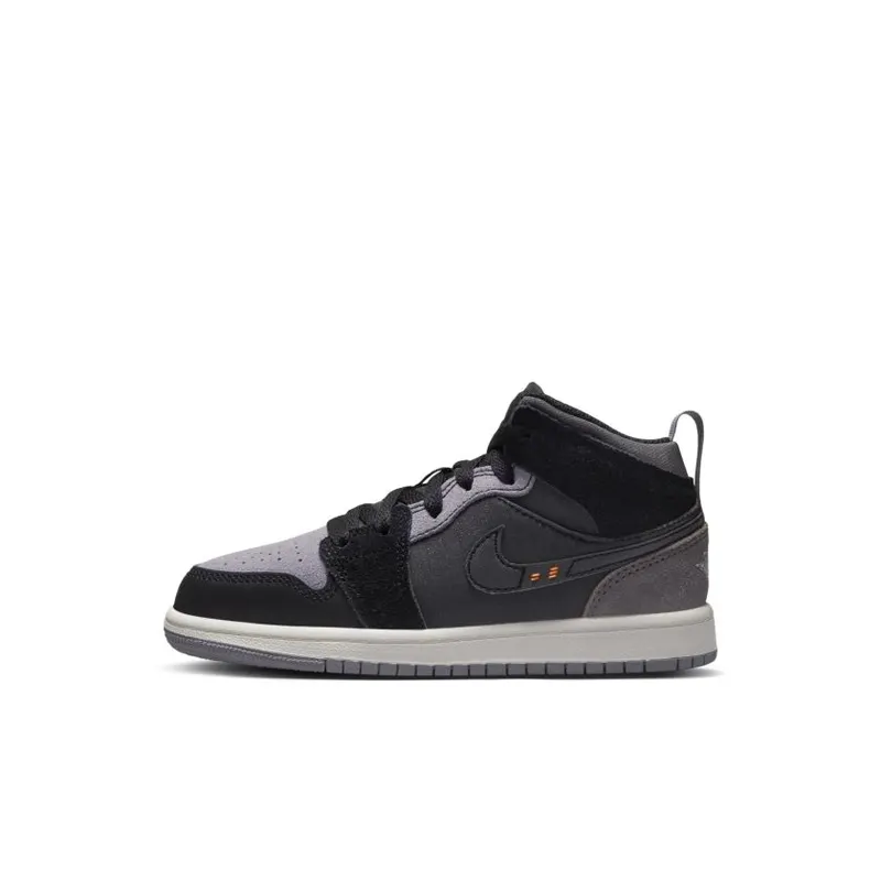 Jordan 1 Mid SE Craft Inside Out Black (PS) (DV0436-001)