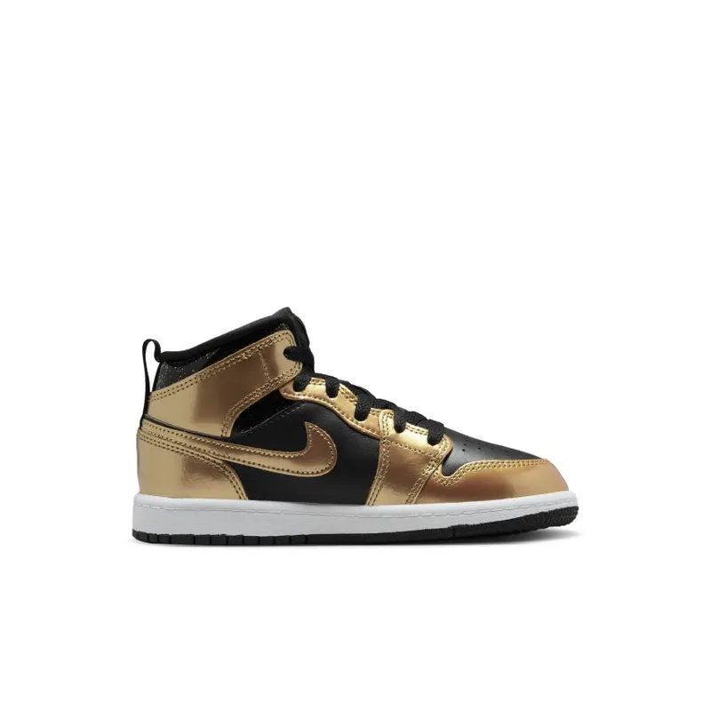 Jordan 1 Mid SE Metallic Gold Black (PS) (DR6968-071)