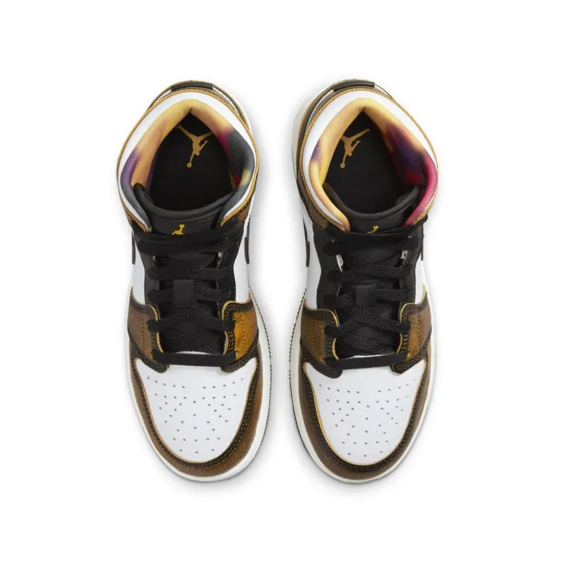 Jordan 1 Mid SE Orange Wear Away (GS) (DQ8418-071)