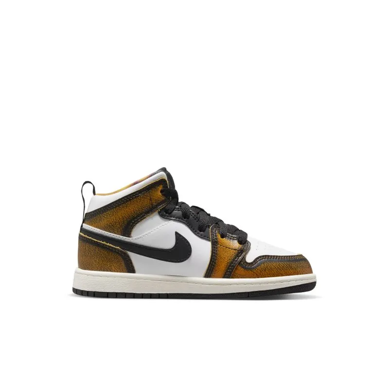 Jordan 1 Mid SE Orange Wear Away (PS) (DQ8419-071)