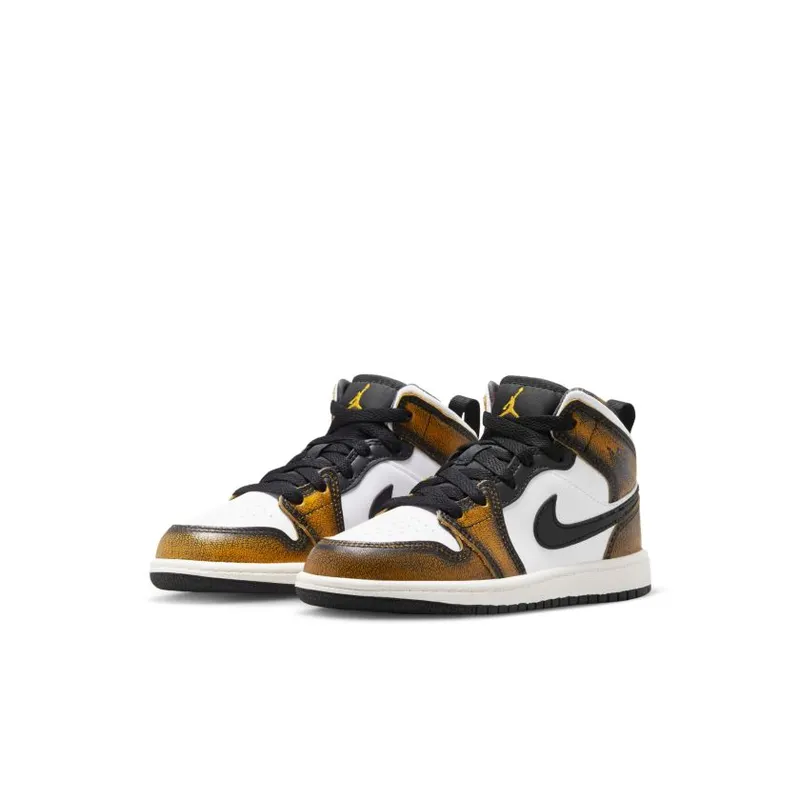 Jordan 1 Mid SE Orange Wear Away (PS) (DQ8419-071)
