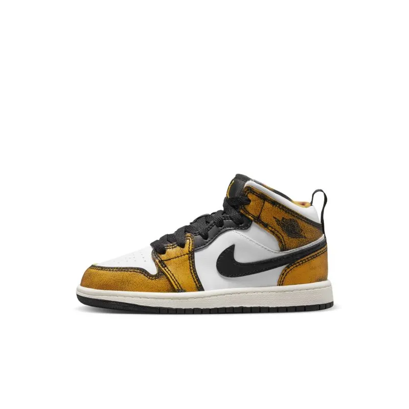 Jordan 1 Mid SE Orange Wear Away (PS) (DQ8419-071)