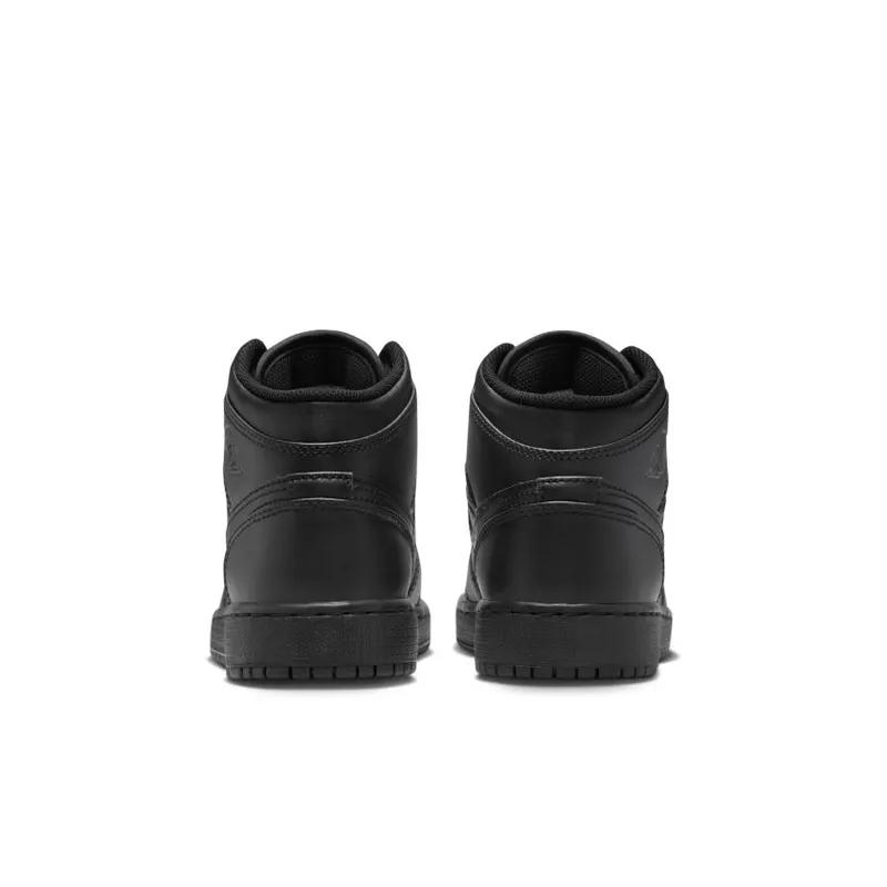 Jordan 1 Mid Triple Black (2022) (GS) (554725-093)