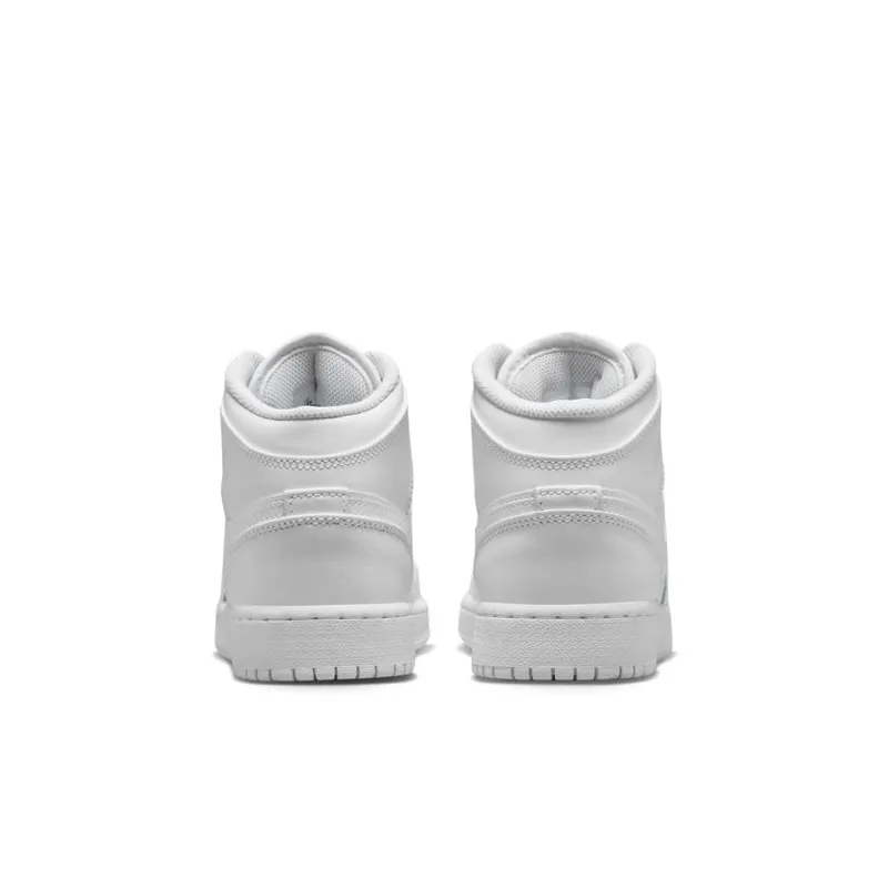Jordan 1 Mid Triple White (2023) (GS) (554725-136)