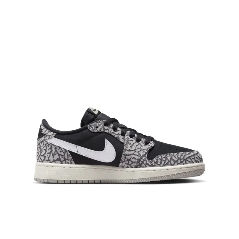 Jordan 1 Retro Low OG Black Cement (GS) (CZ0858-001)