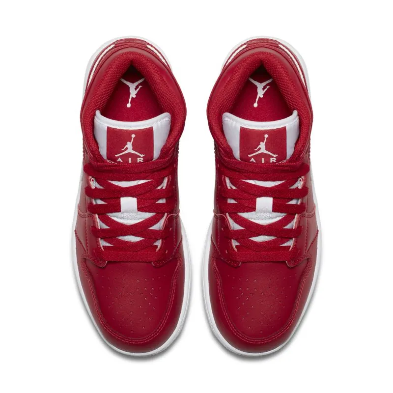Jordan 1 Retro Mid Gym Red White (GS) (554725-600)